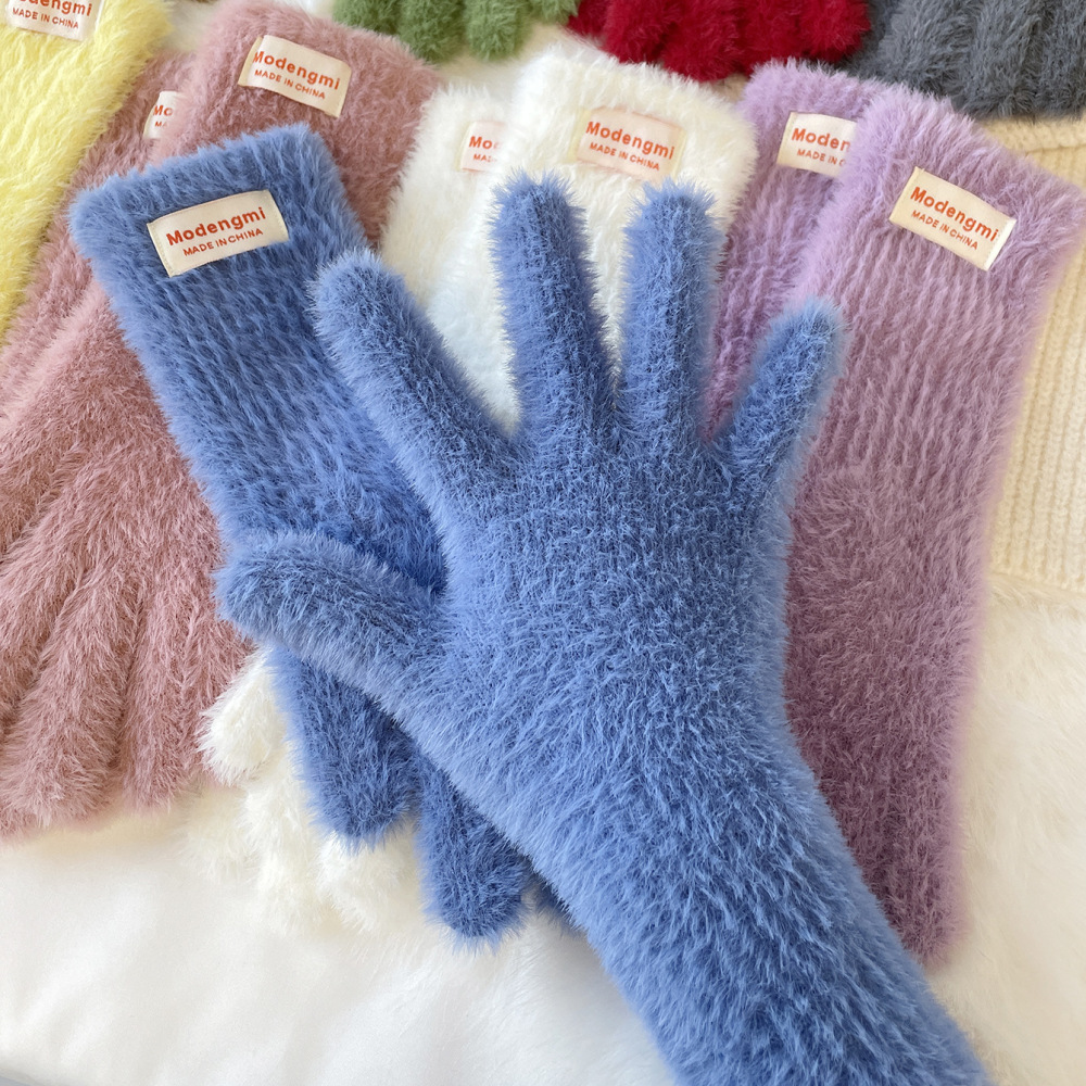 Simple Series Daily Solid Color Polyester Gloves h5Picture5
