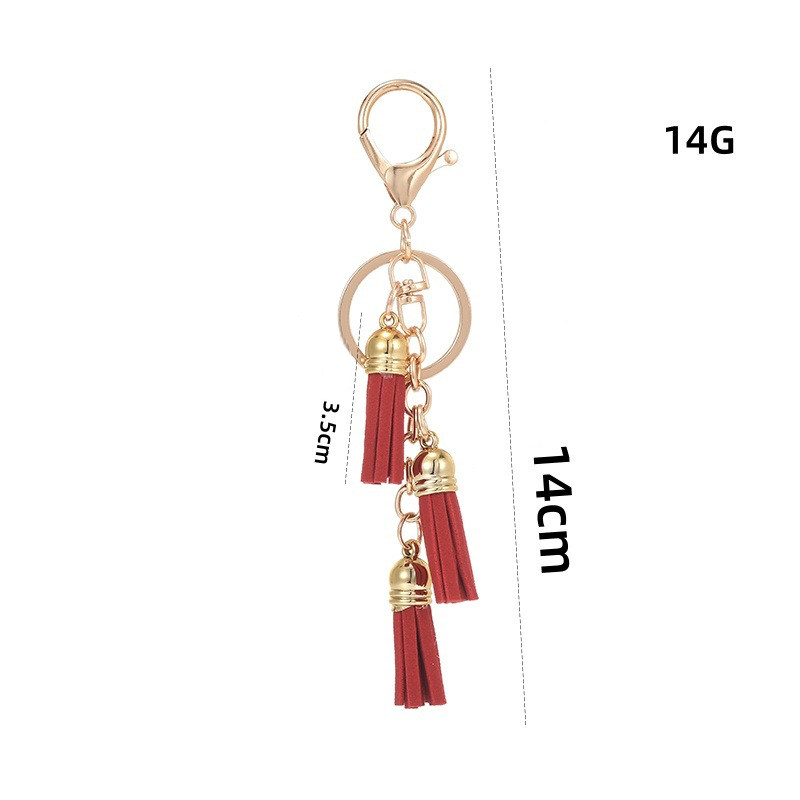 Simple Series Dagelijkse Sleutelhanger Met Kwastje In Effen Kleur Van Legering h5Afbeelding4