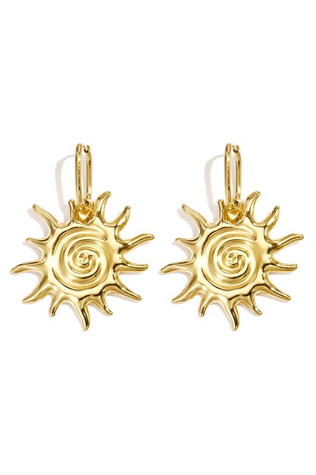 Stainless Steel Drop Earrings Sun Casual Daily Simple Series Women's Jewelry