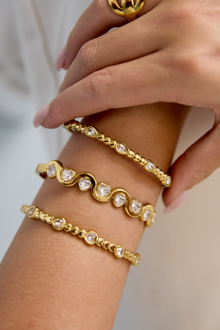 Roestvrijstalen Armbanden, Druppelvormig, Eenvoudig, Dagelijks Gebruik, Eenvoudige Serie, Damessieraden 2