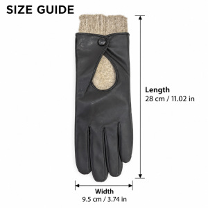 Eenvoudige Serie Dagelijkse Effen Gekleurde Patchwork Pu-Handschoenen h5 Afbeelding6