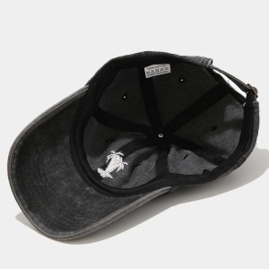 Simple Series Casual Solid Color Plant Washed-Cotton Distressed Unisex Baseball Cap h5 Picture5