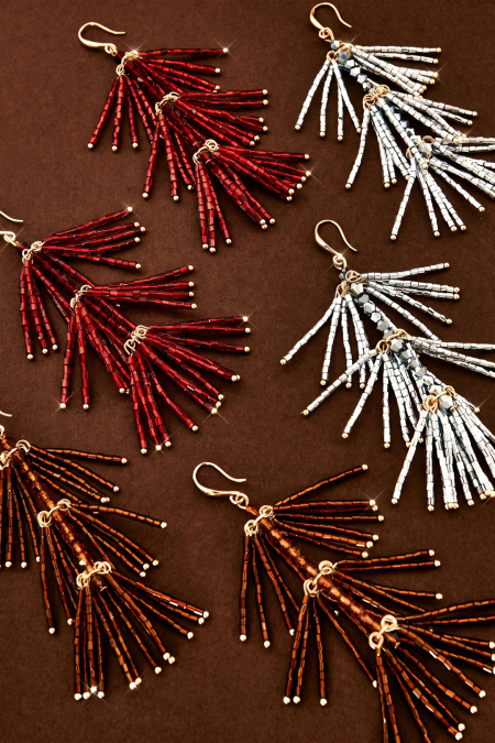 Pendientes Colgantes De Cristal Con Cuentas, Elegantes, De Lujo, Para Uso Diario. Joyería Femenina. 2