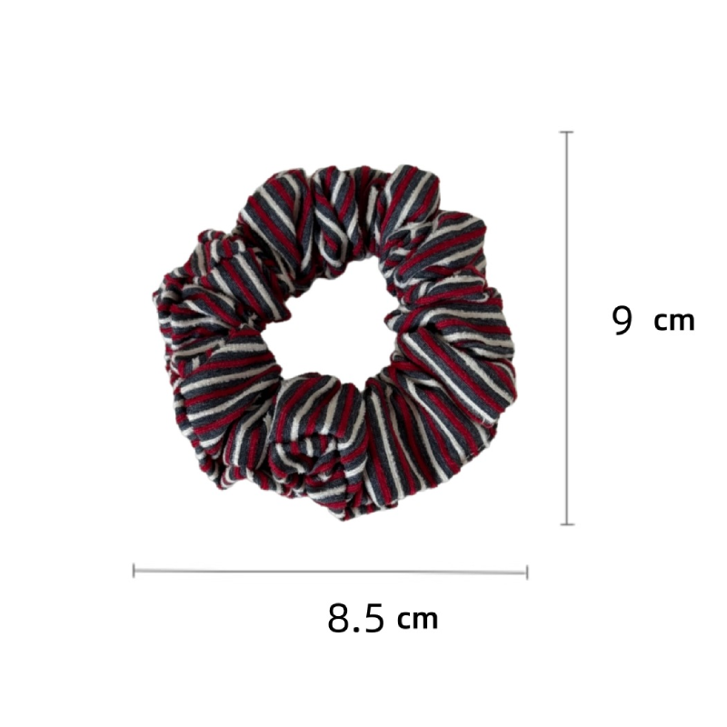 Simple Series Casual Stripe Polyester Scrunchies In Gemengde Kleuren Afbeelding4