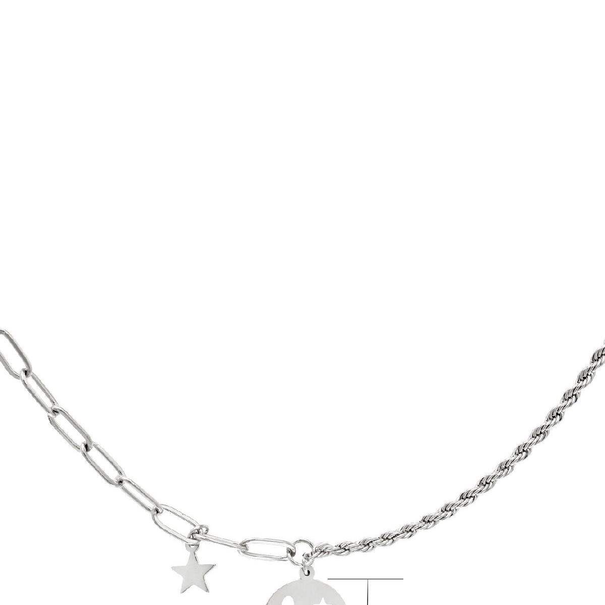 Stainless steel necklace smiley and star Picture5
