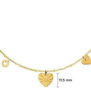Stainless steel necklace hearts h5 Picture4