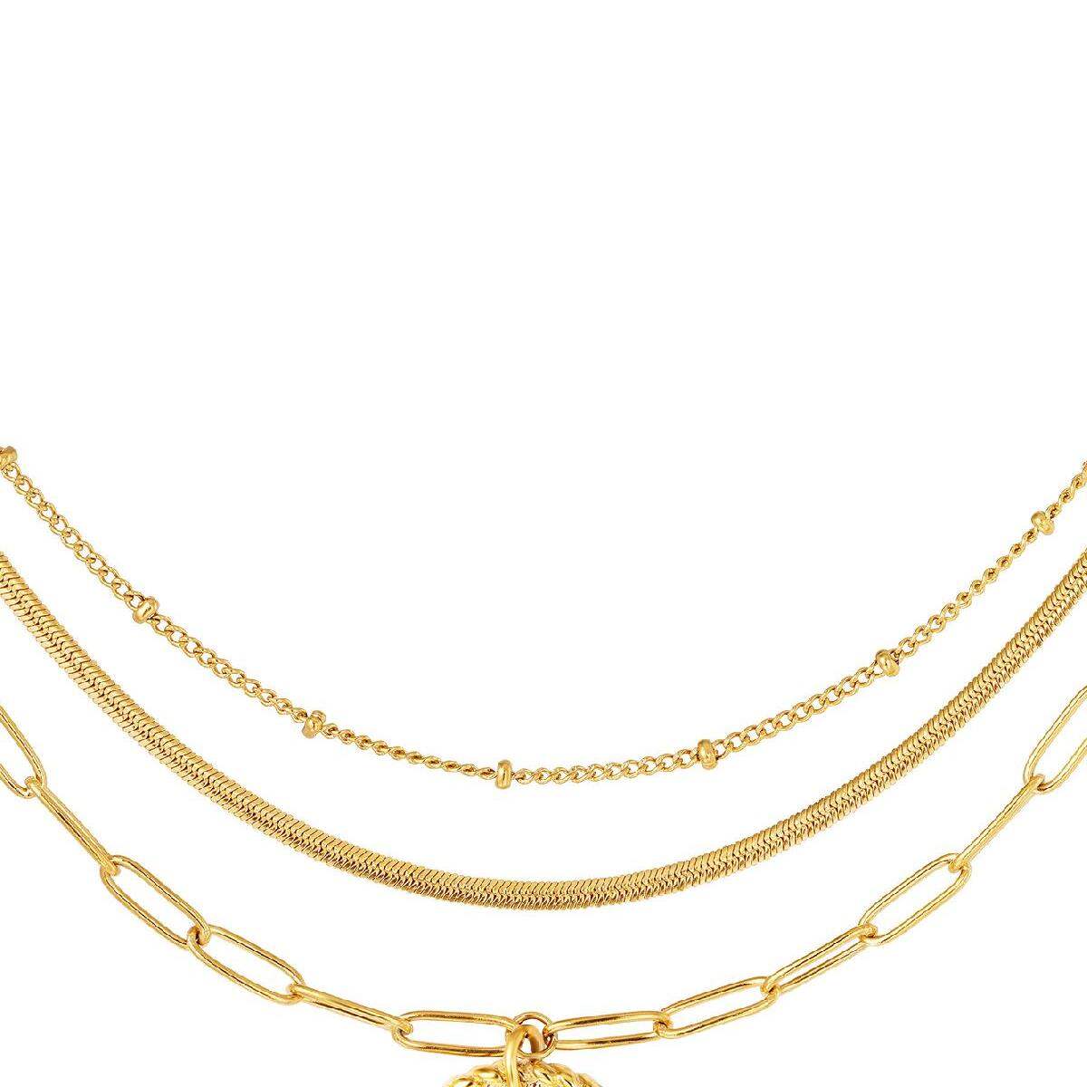 Collana a strati con luna h5 Immagine7