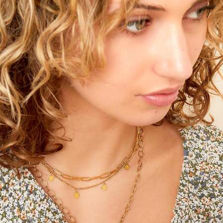 Necklace Chain Circle Gold