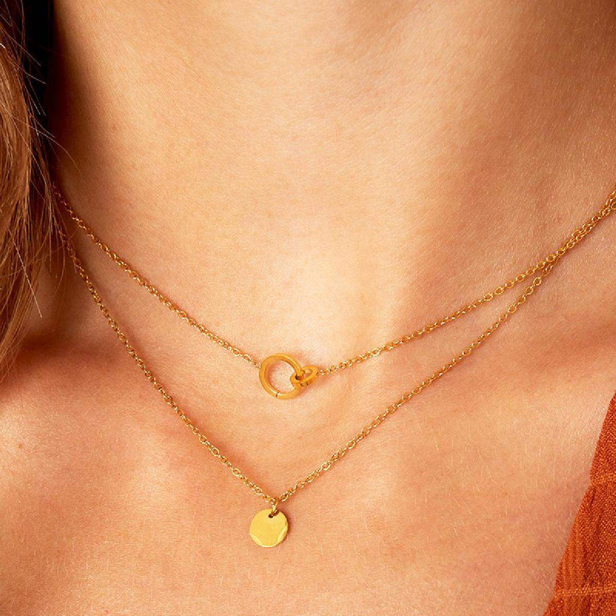 Necklaces connected circles