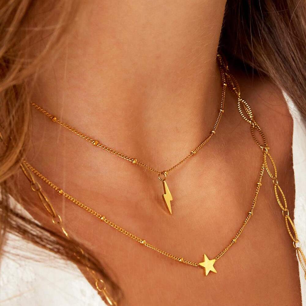 Stainless steel necklace star Picture3