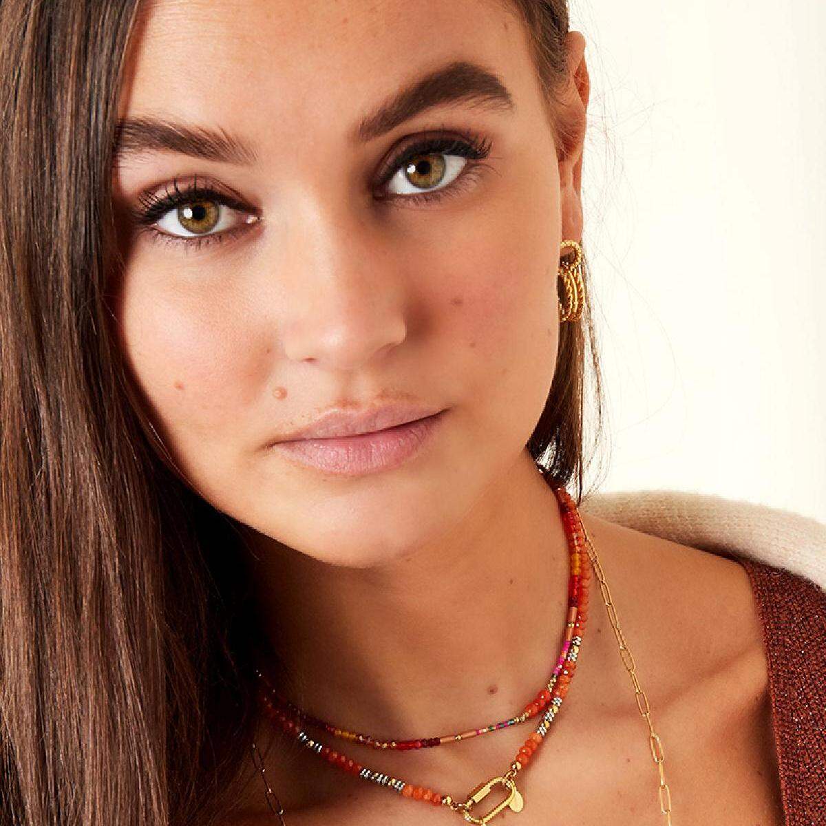 Necklace Beads oval closure