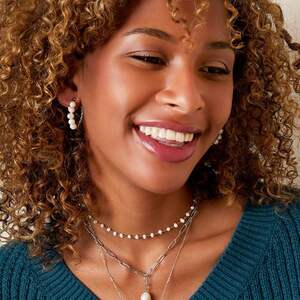 Chunky necklace with pearl h5 Picture3