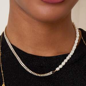 Necklace one side pearls h5 Picture4