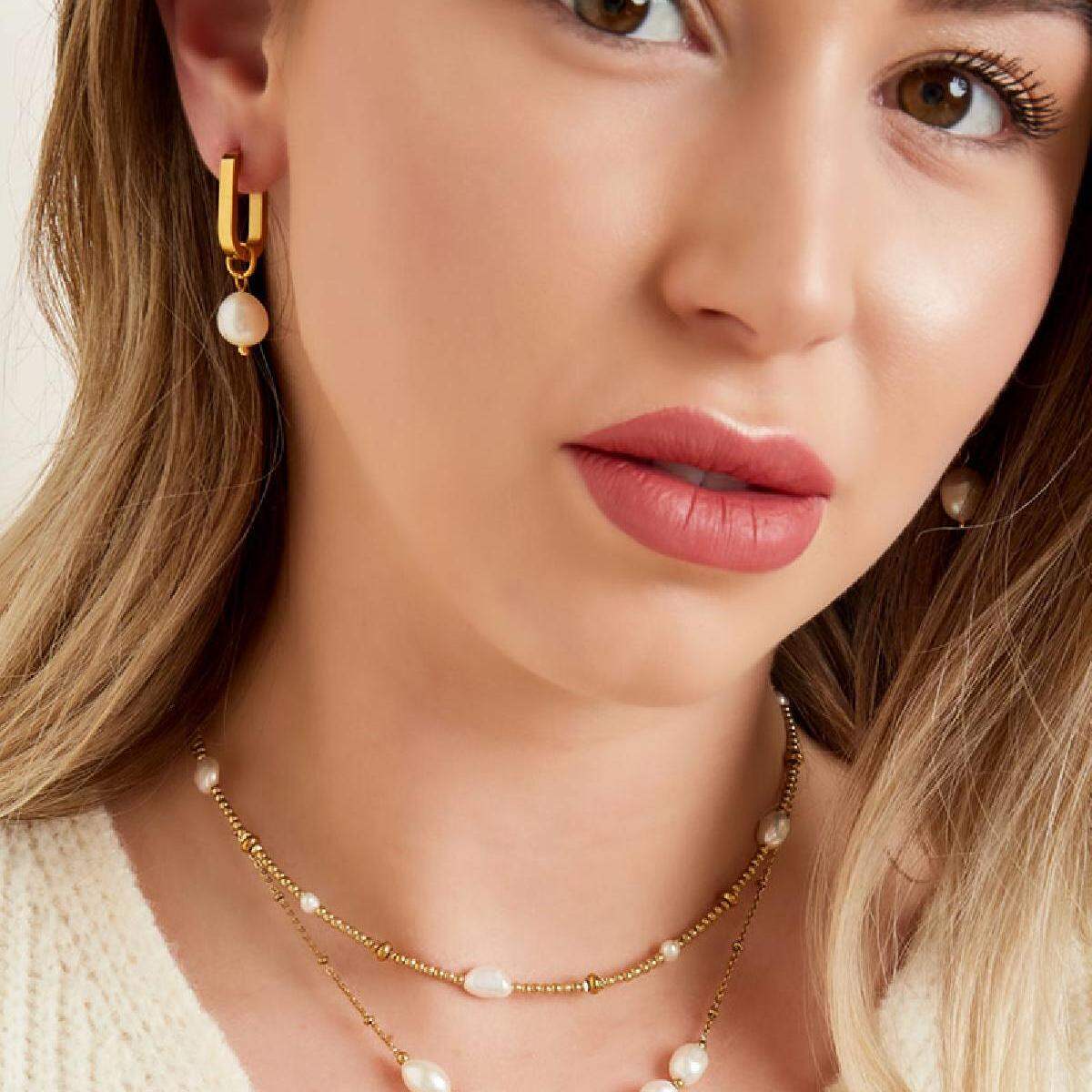 Necklace beads and pearl
