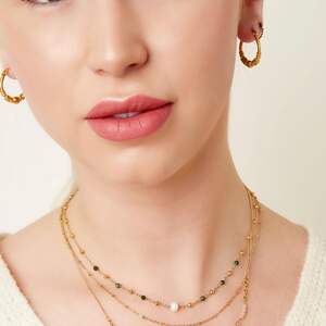 Necklace with small pearls and stone beads h5 Picture3
