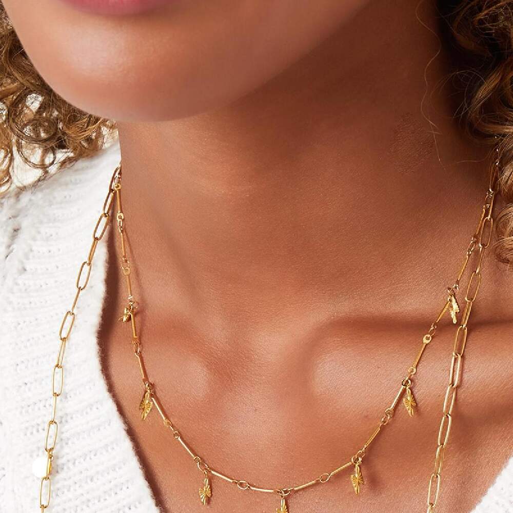 Collar de acero inoxidable con forma de rayo Imagen4