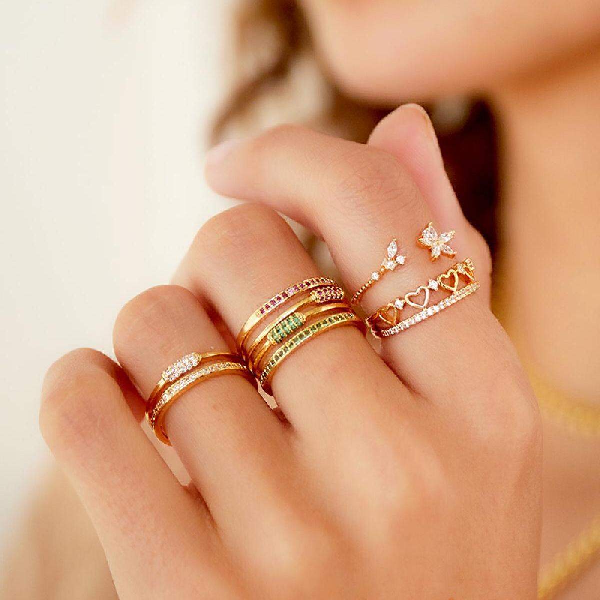 Ring Multi Hearts