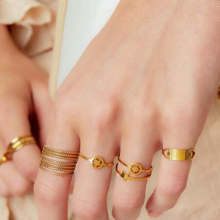 Adjustable Ring Open Star