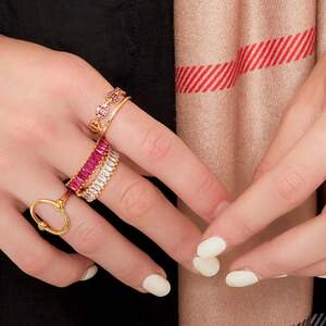 Adjustable colorful gems ring h5 Picture4