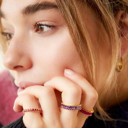 Adjustable Colorful Gems Ring