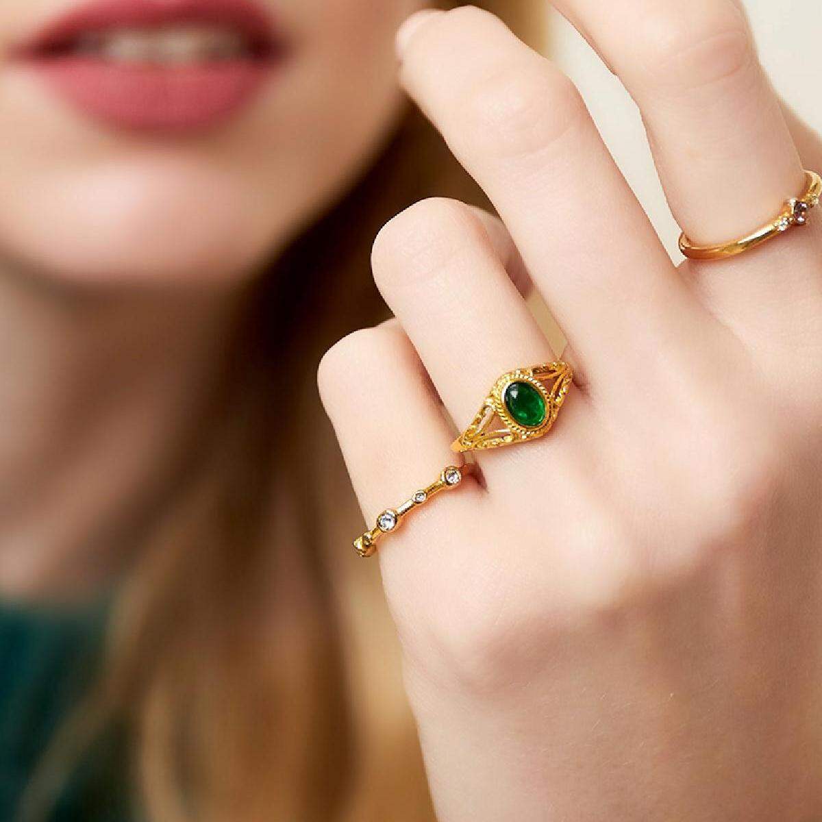 Anillo de declaración de acero inoxidable