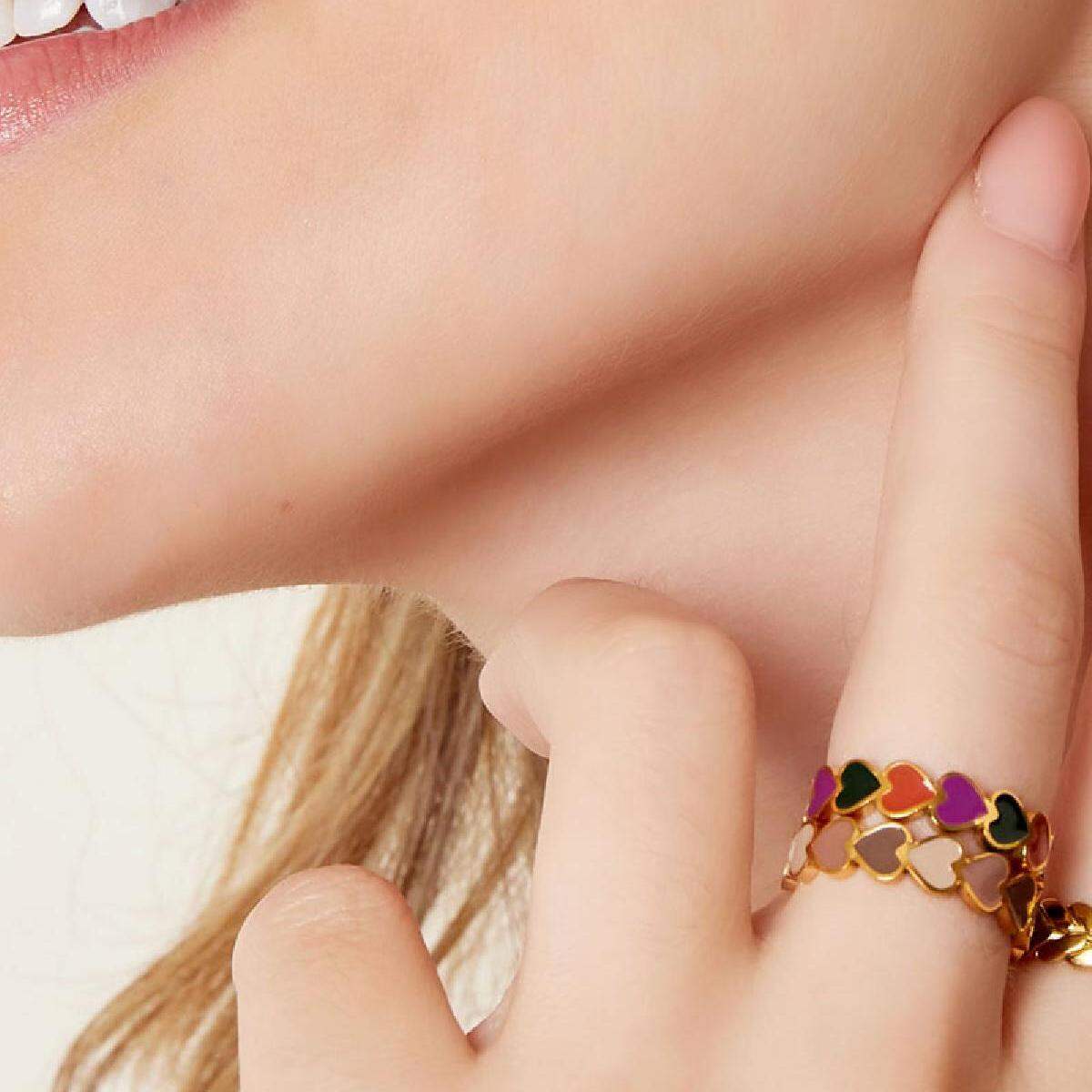 Anello cuori colorati h5 Immagine3
