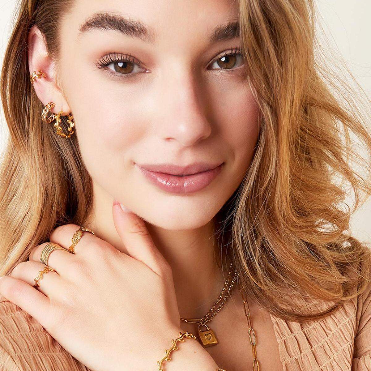 Bracciale Ramo Ondulato Oro h5 Immagine3