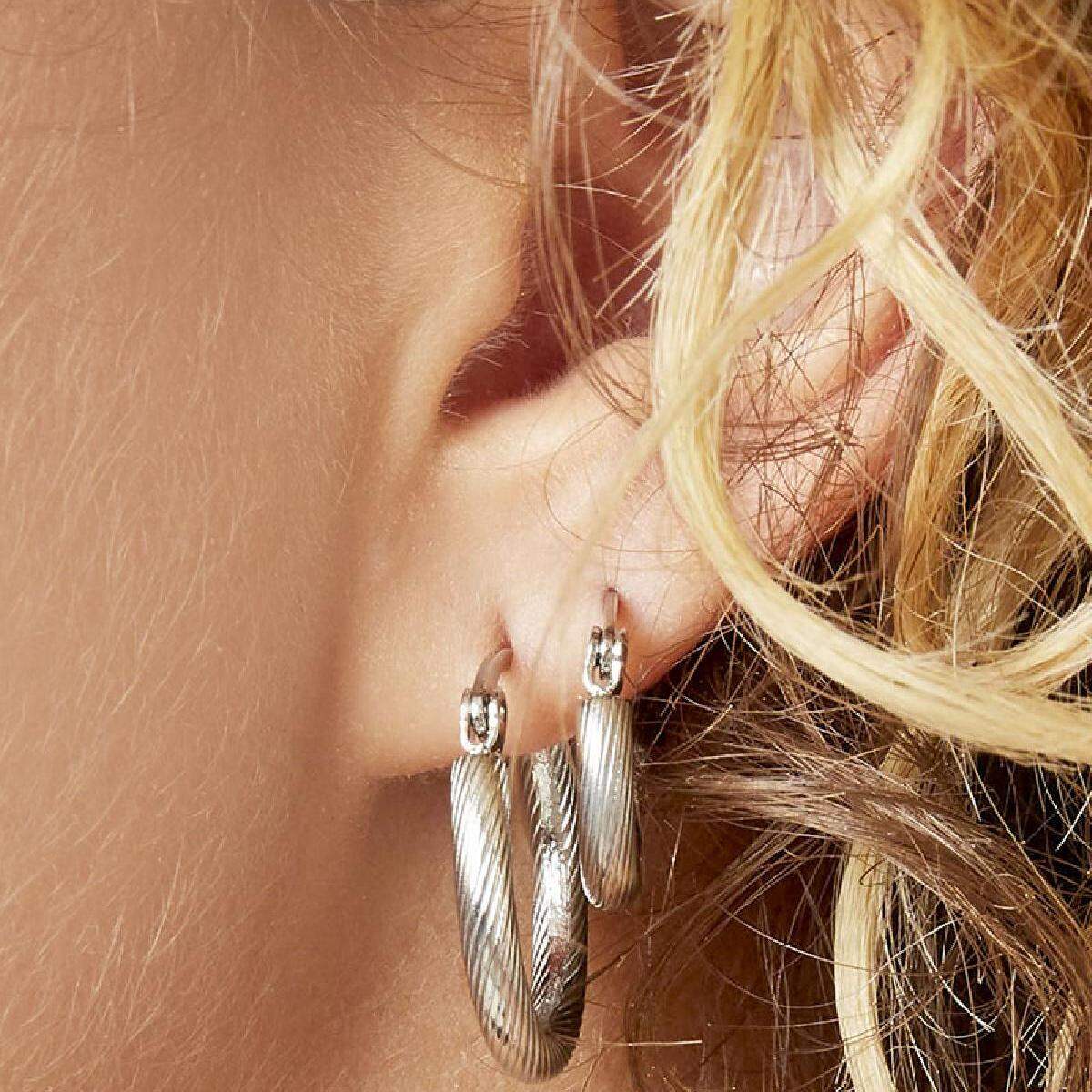 Earrings Hoops Twisted 15 mm h5 Picture3