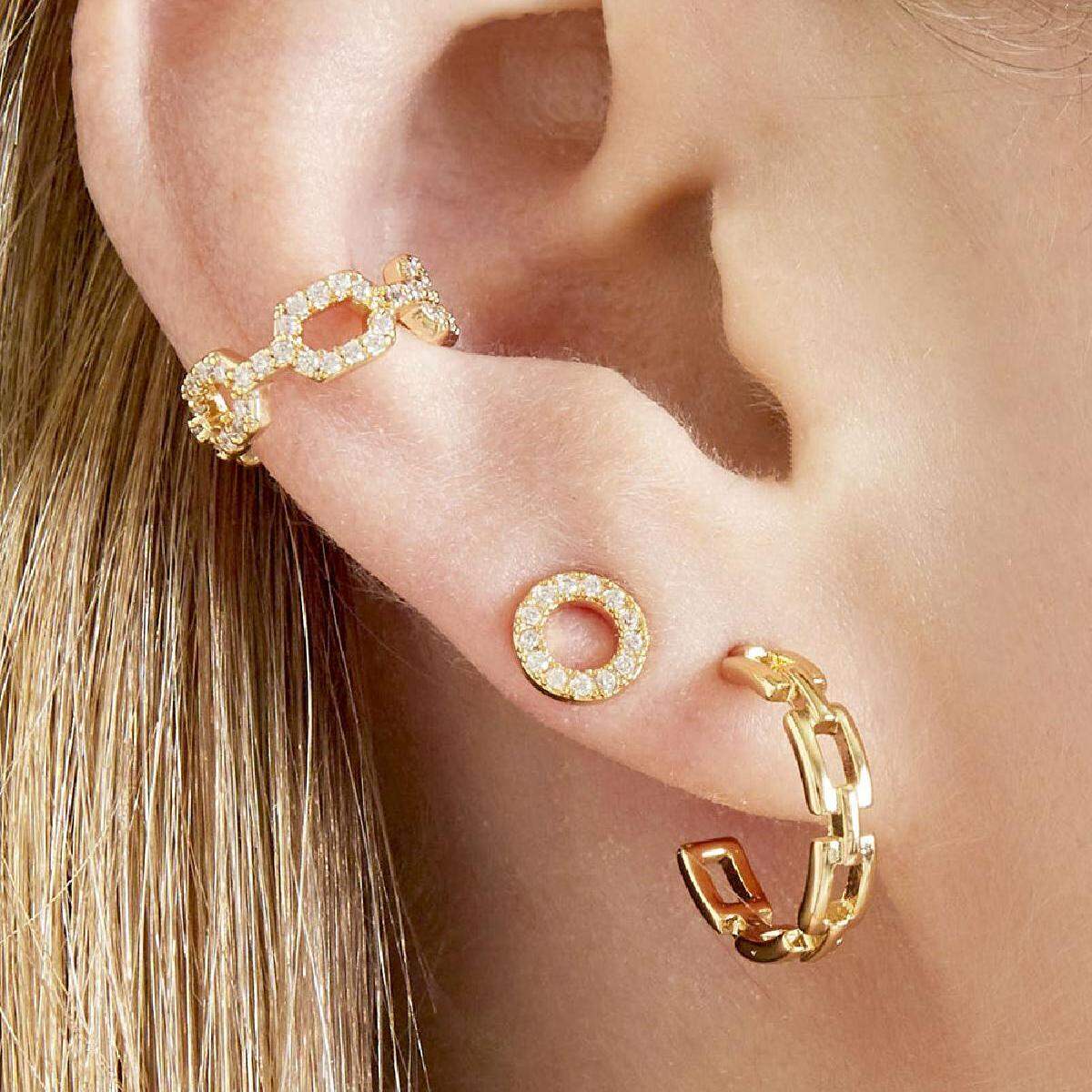 Earcuff con diamantes enlazados h5 Imagen2