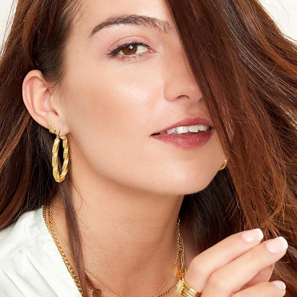 Orecchini a cerchio ovale intrecciato h5Immagine2