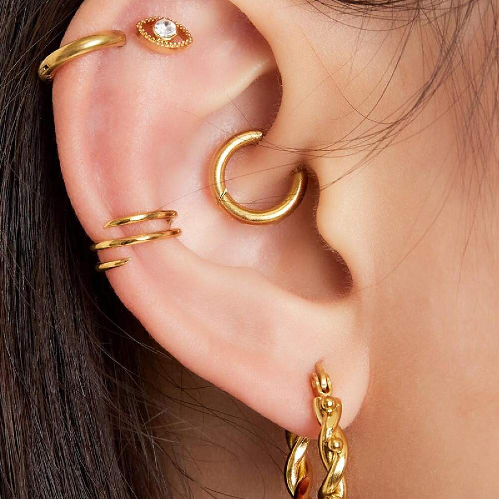 Earcuff Espiral Oro h5Imagen2