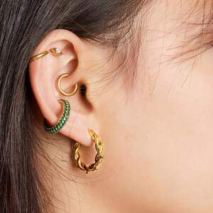 Pendientes de aro lisos grandes h5 Imagen2