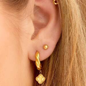 Pendientes Twister con dije de cruz h5 Imagen2