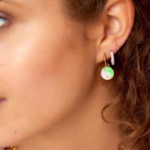 Pendientes de acero inoxidable Yin Yang h5 Imagen2