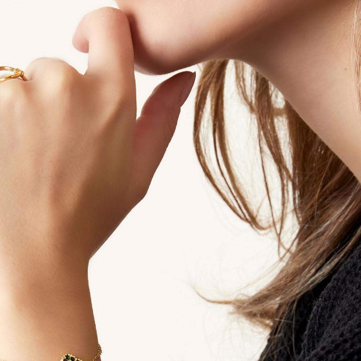 Bracciale trifoglio con strass Immagine4