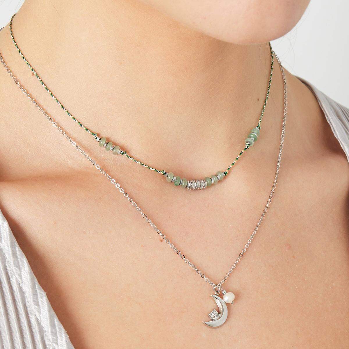 Necklace natural stones Black Natural stones h5 Picture10