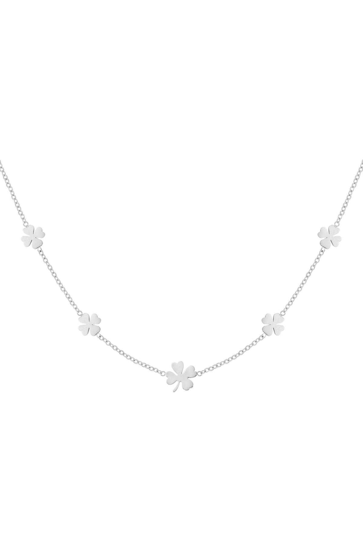Groothandel Klavertje Ketting RVS Goudkleurig Vrouwen Middel 40-70 cm Simple Serie, foto 4 van 4