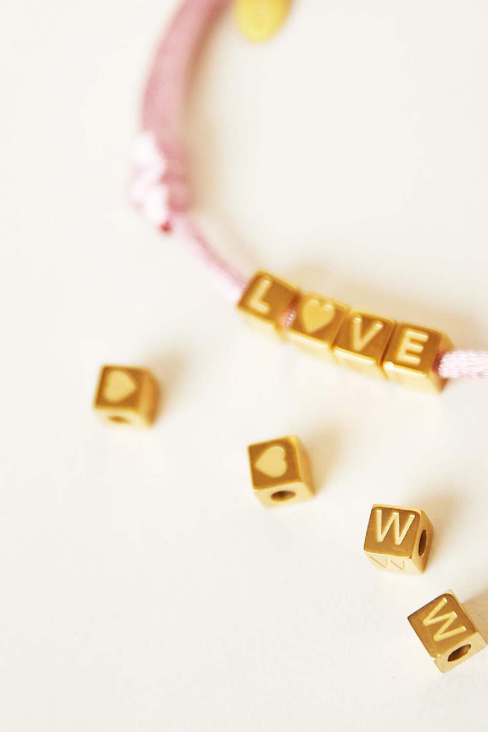 DIY Perlen Alphabet Goldfarbe A Edelstahl h5Bild2