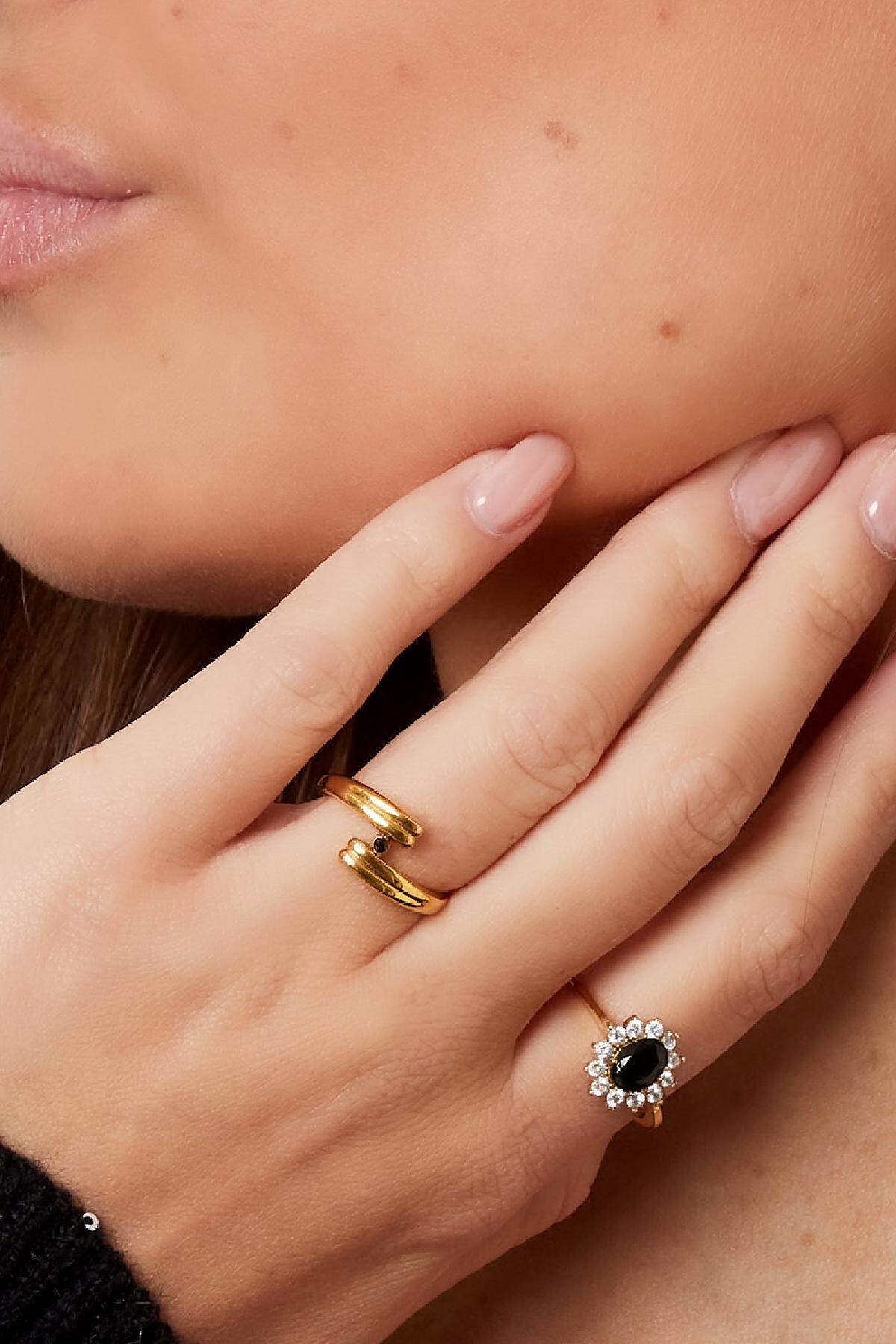 stainless steel ring chic Silver Color 16 2