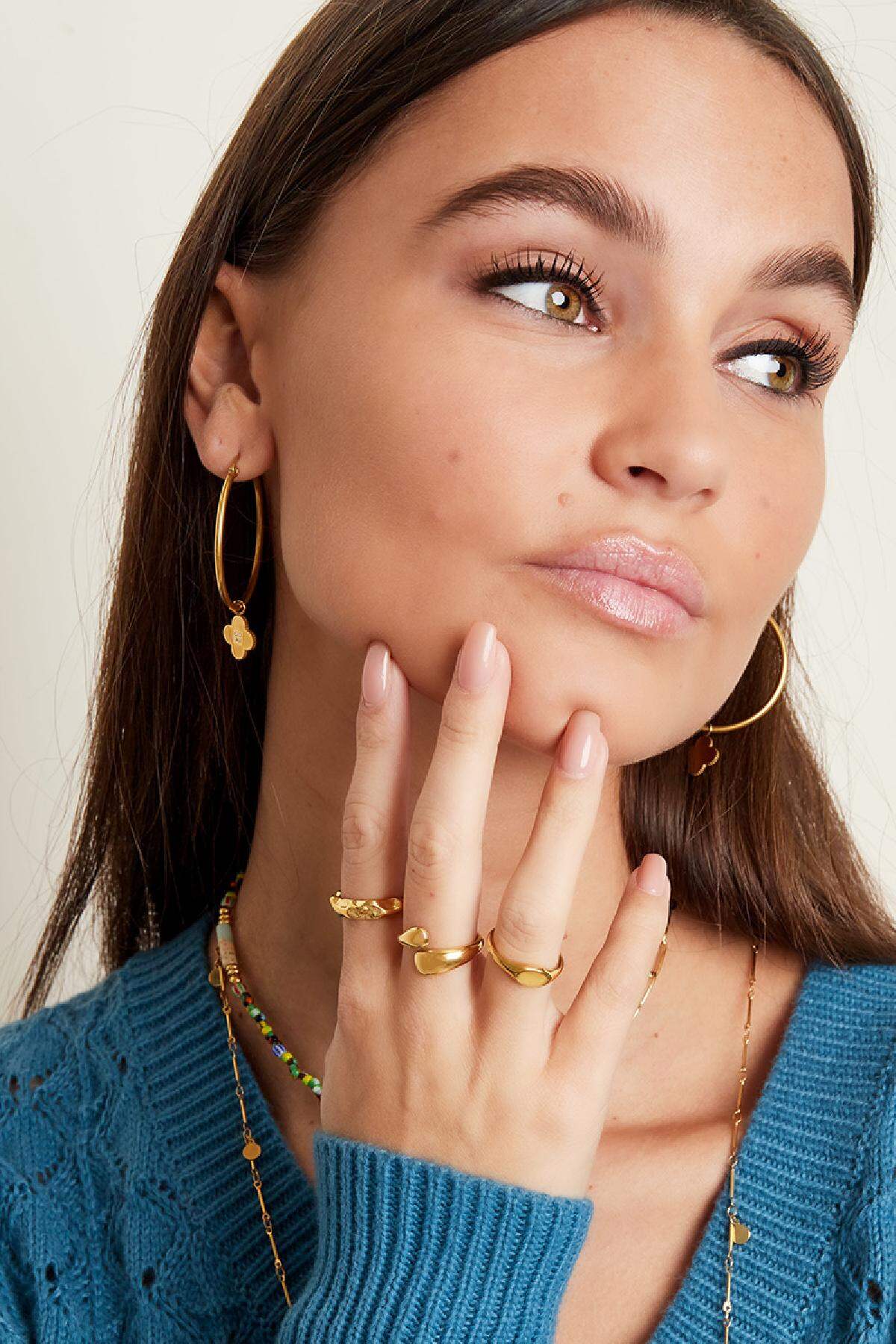 Tweekleurige roestvrijstalen ring Ring Ring Goud kleur Stainless Steel One size h5 Afbeelding5