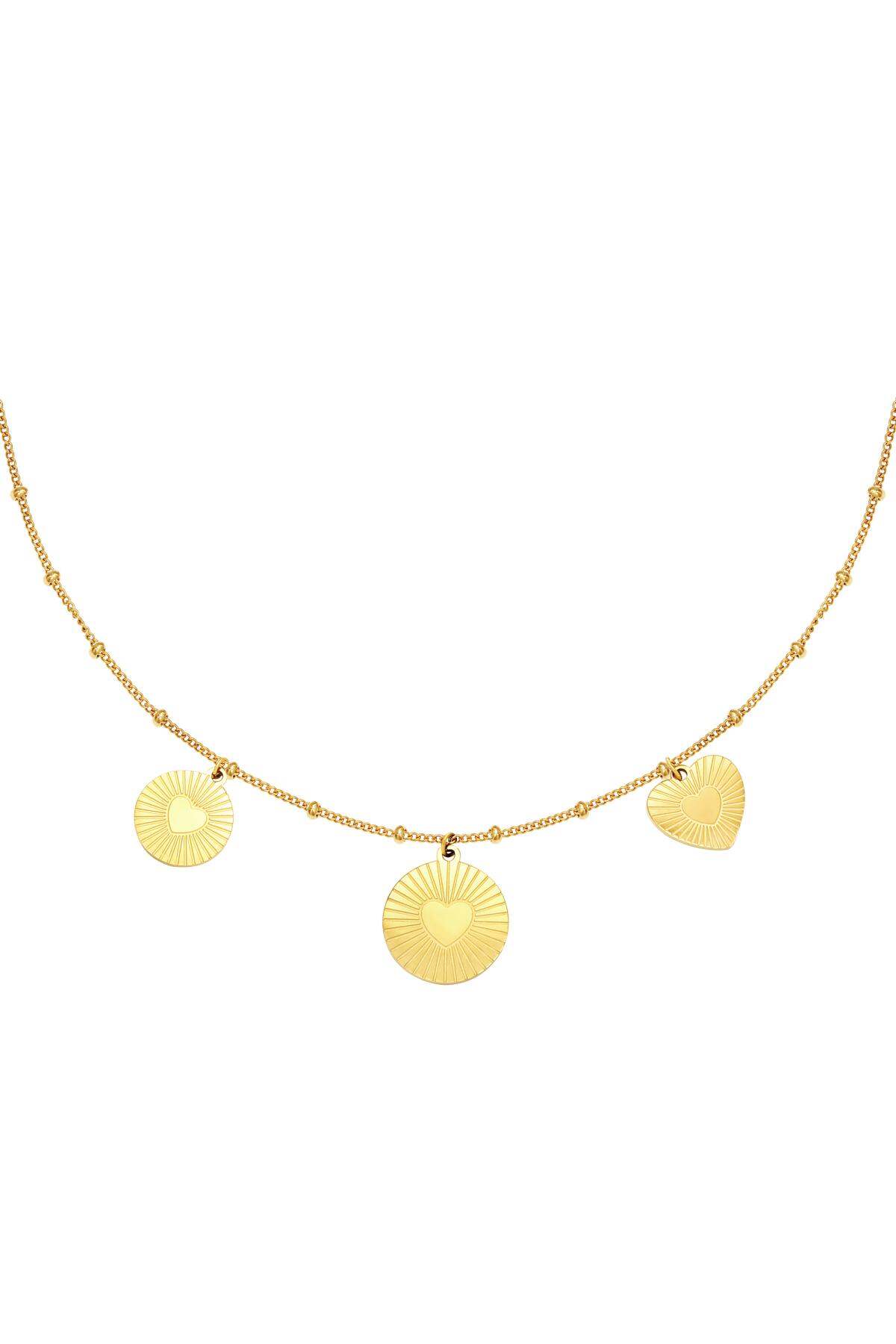 Kette Locked in Love Goldfarbe Edelstahl h5 