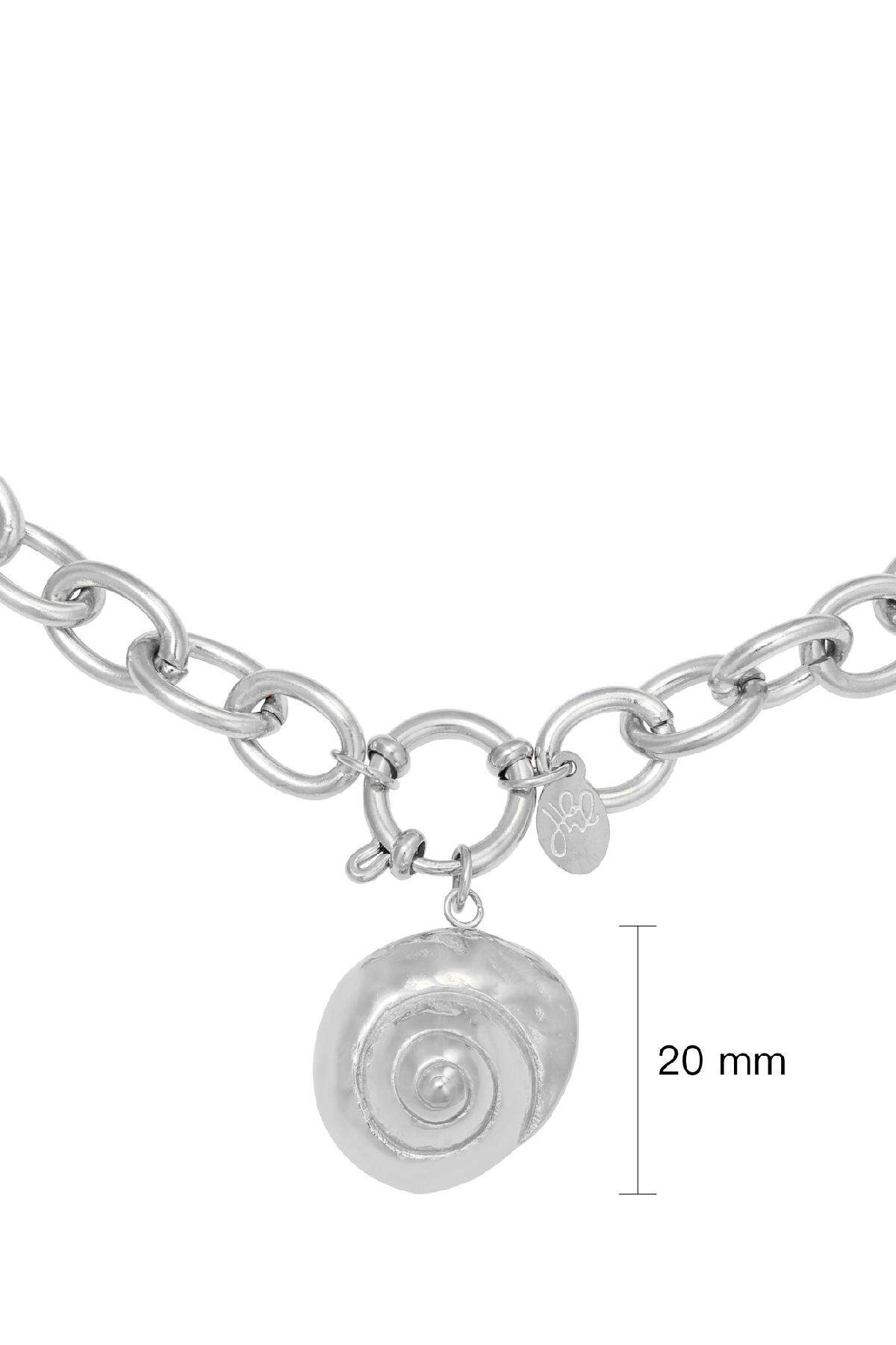 Collier Shell Argenté Acier inoxydable Image2