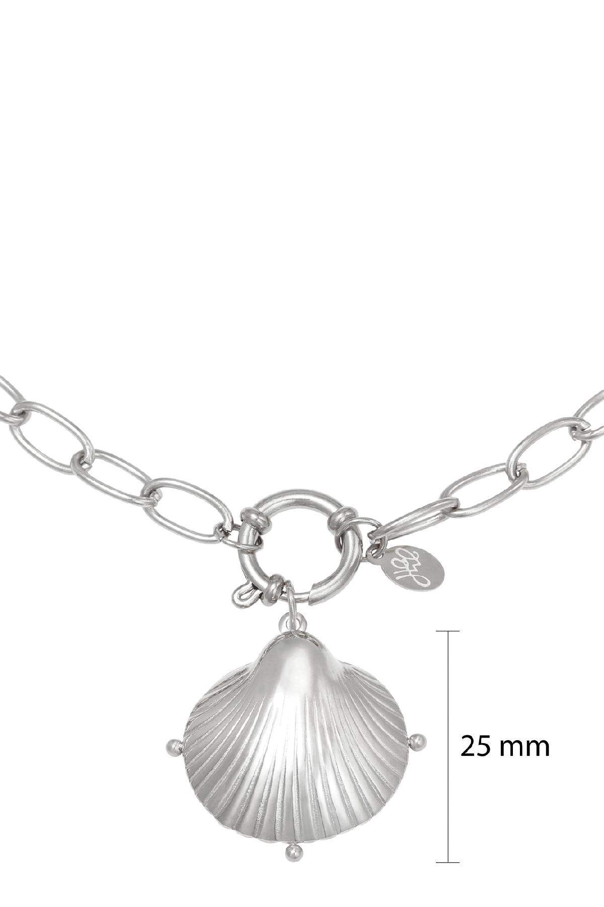 Halskette Clam Shell Silber Edelstahl h5 Bild2