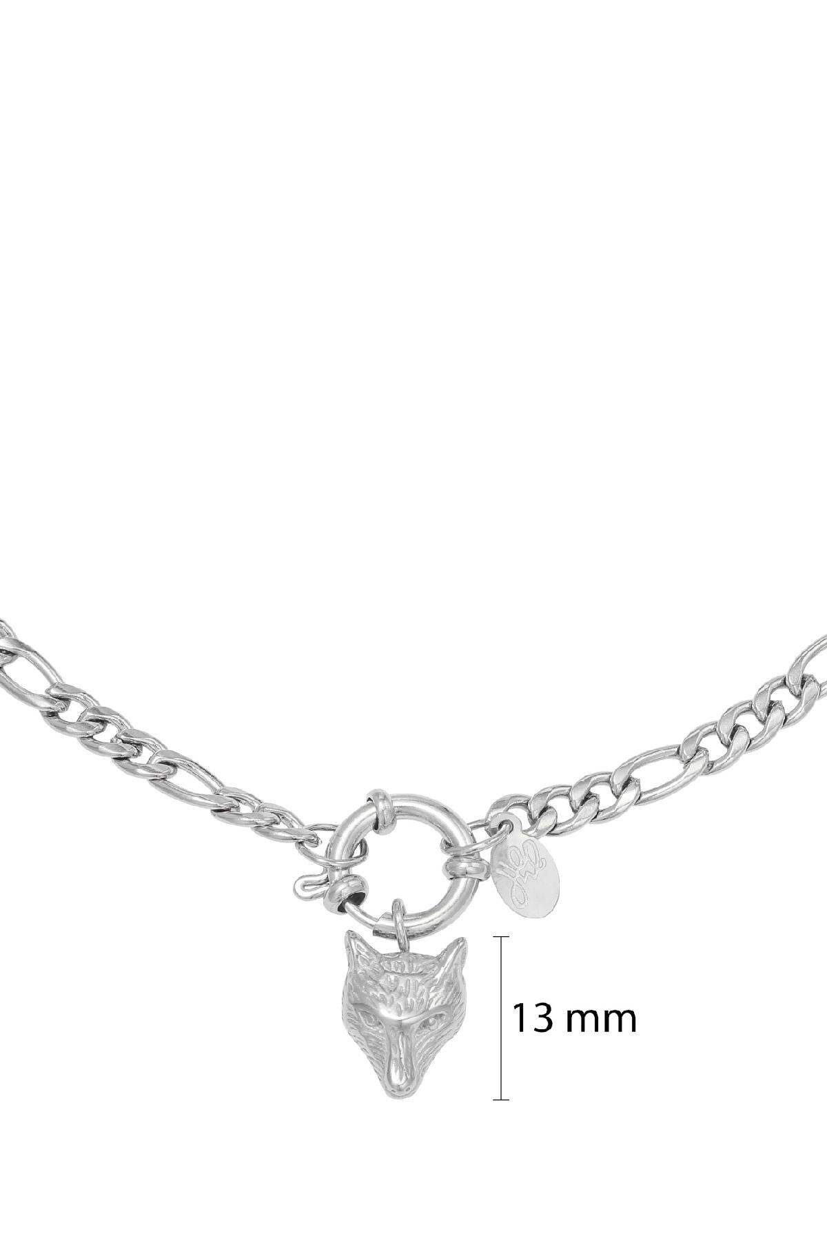 Halskette Wolf Silber Edelstahl Bild2