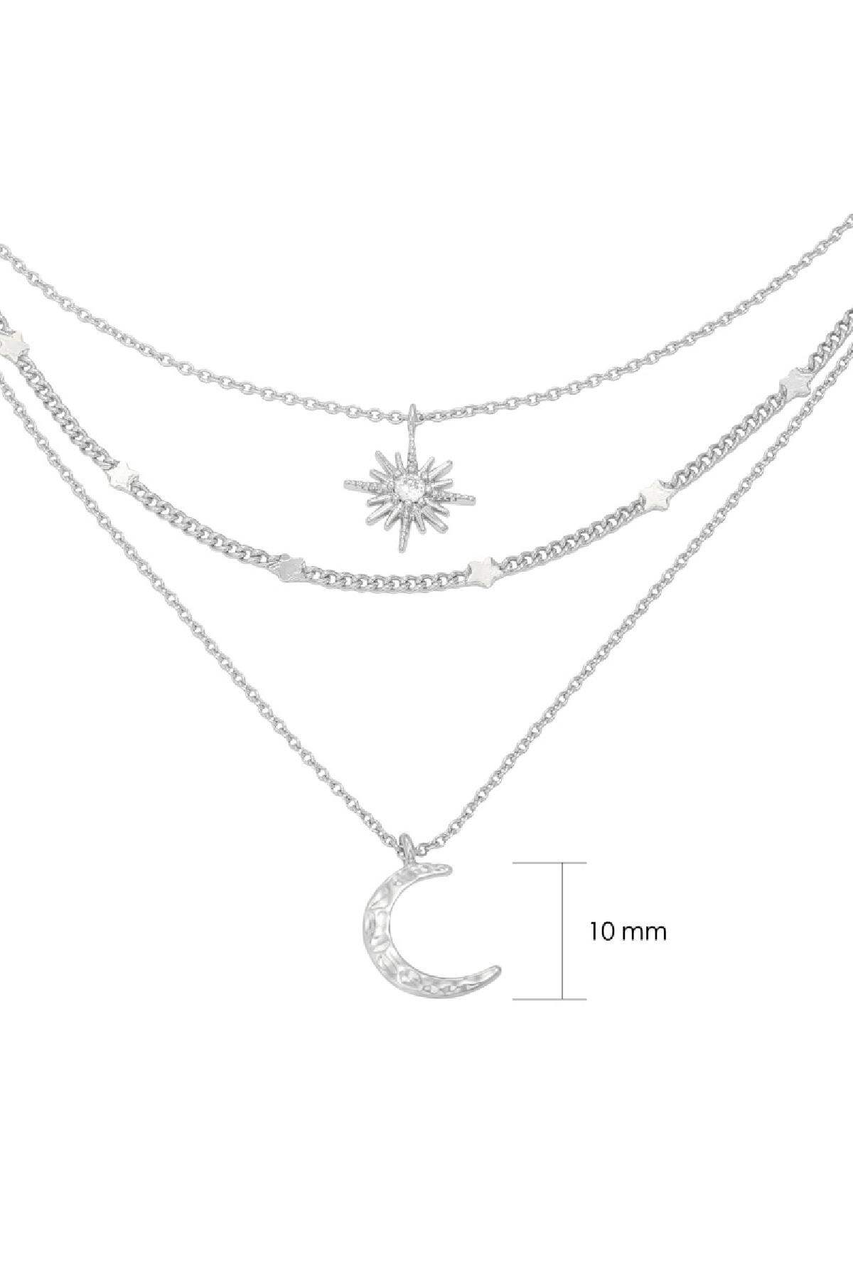 Halskette Chained Star & Moon Silber Kupfer h5 Bild2