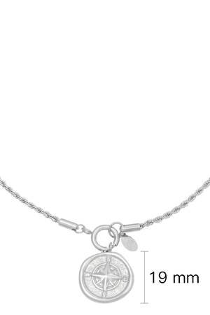 Halskette Compass Silber Edelstahl h5 Bild2