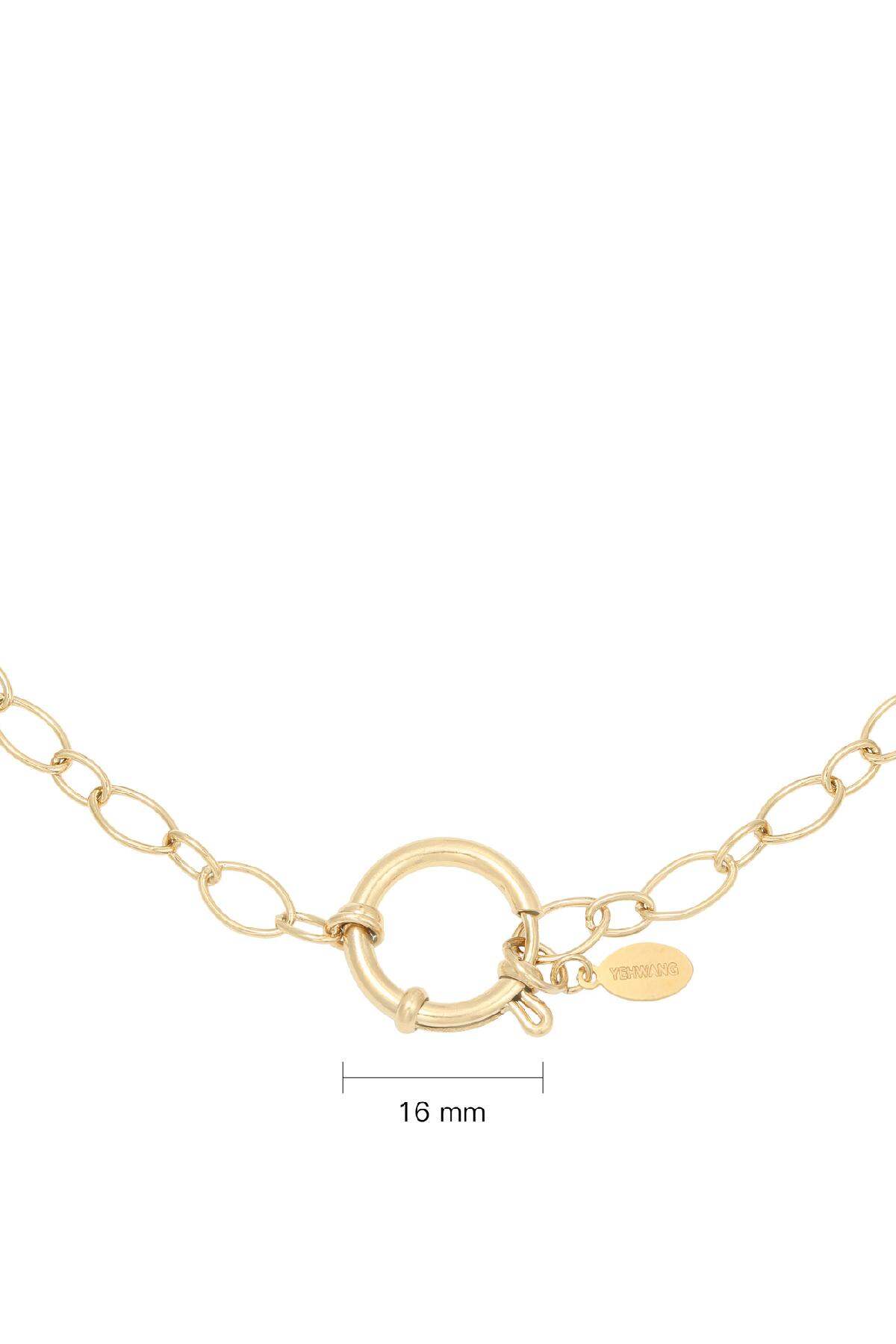 Ketting Chain Ann Goud kleur Stainless Steel h5 Afbeelding4