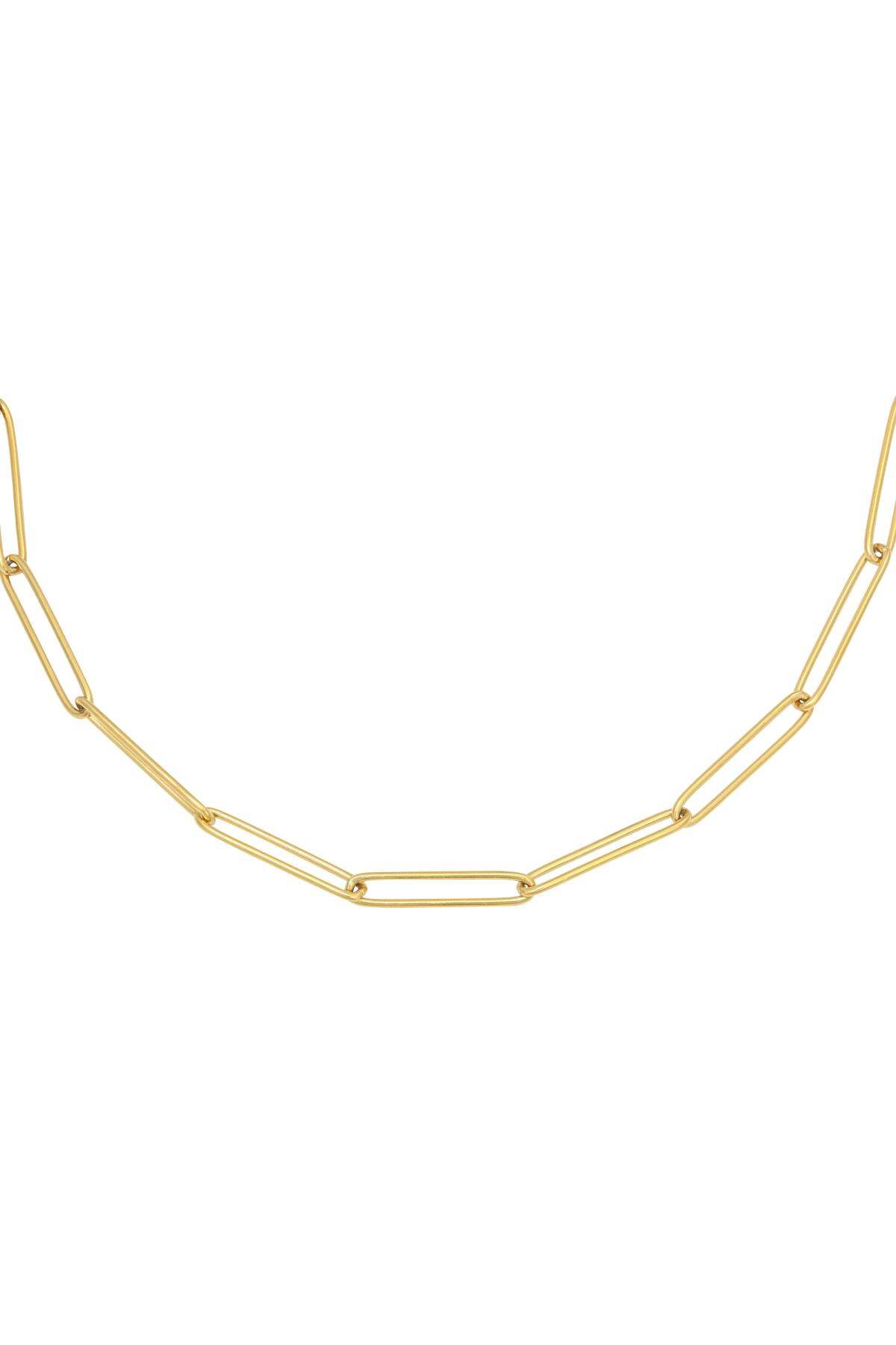 Necklace Plain Chain Gold Color Stainless Steel