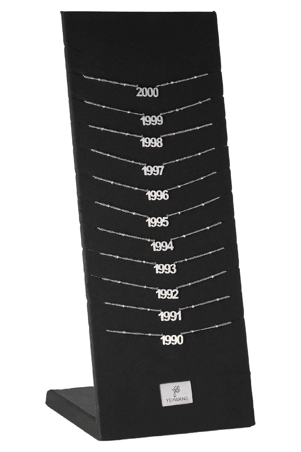 Kolye Yılı 1993 Silver Color Stainless Steel Resim4