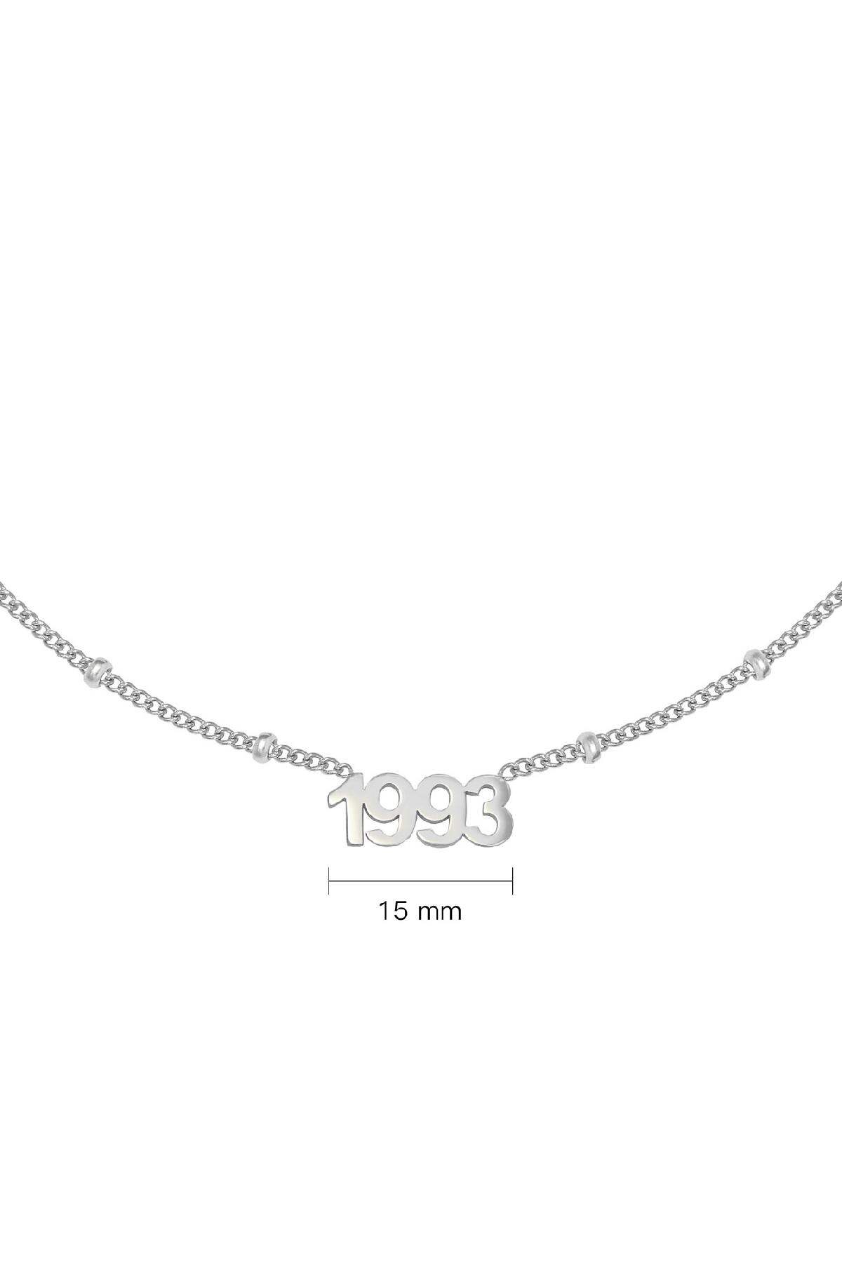 Kolye Yılı 1993 Silver Color Stainless Steel h5 Resim2